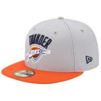 new era nba 59fifty current logo new era voor heren basketbal pet grijs oranje Best Verkopende cpp8s945